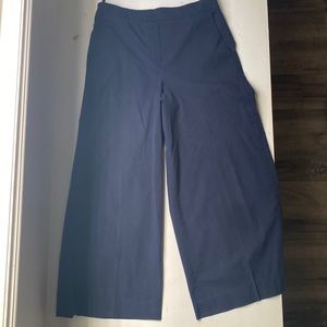 Babaton wide leg trousers. Navy blue.